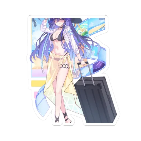 Lucilla Swimsuit Vacation — Kiss-Cut sticker