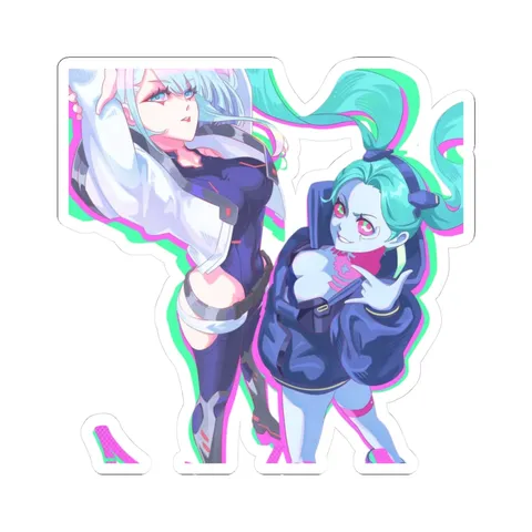 Lucy and Rebecca Pose — Kiss-Cut sticker