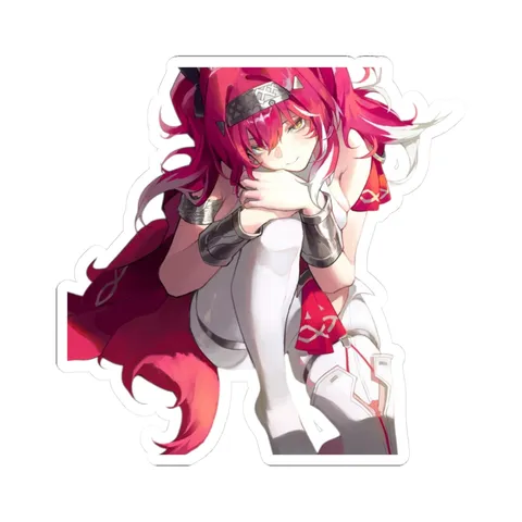 Lupa Kneeling — Kiss-Cut sticker
