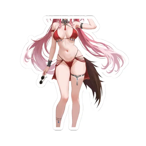 Lupa Red Bikini — Kiss-Cut sticker