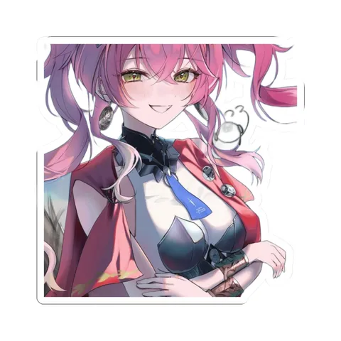 Lupa White Red Outfit — Kiss-Cut sticker