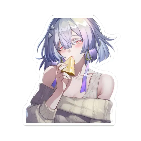 Mornye Eating Cheese — Kiss-Cut sticker