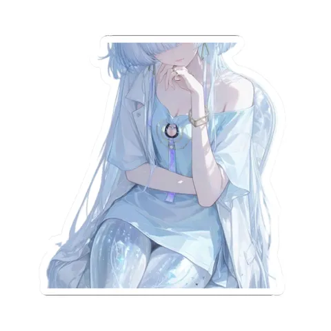 Mornye White Outfit — Kiss-Cut sticker