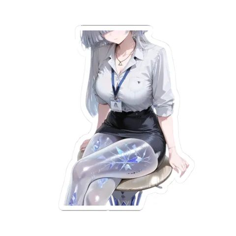 Mornye Sitting Stool — Kiss-Cut sticker
