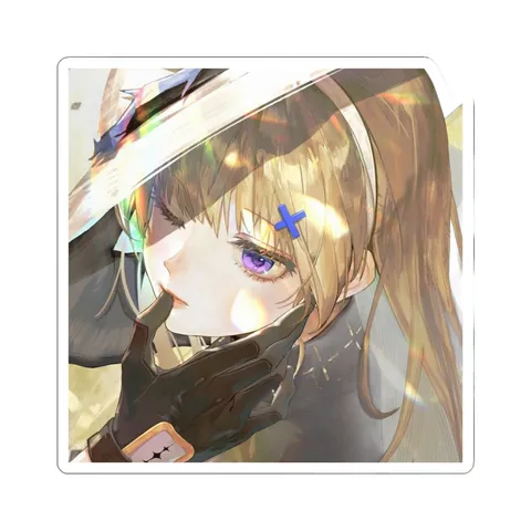 Phoebe Hat Portrait — Kiss-Cut sticker