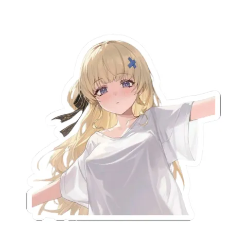 Phoebe White Shirt (2) — Kiss-Cut sticker