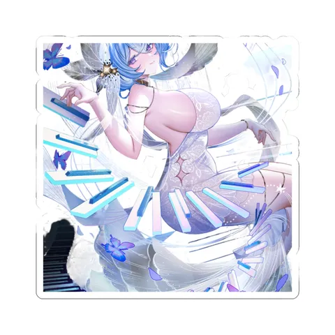 Shorekeeper Playing Piano — Kiss-Cut sticker