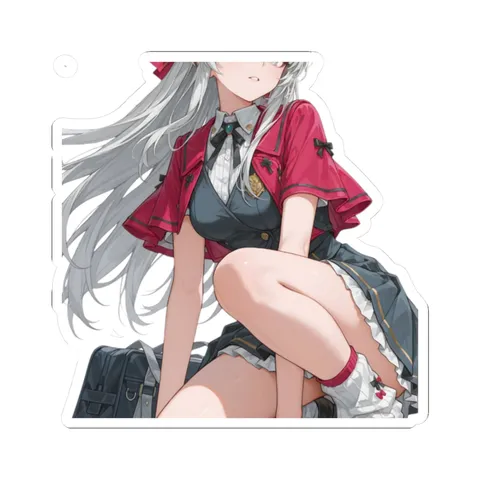 Carlotta Late For School — Kiss-Cut sticker