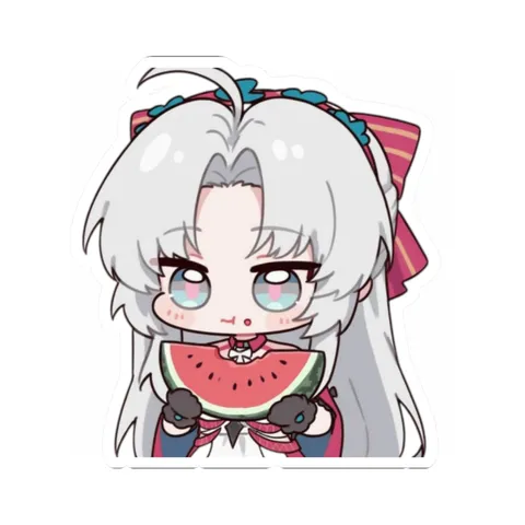 Carlotta Eating Watermelon — Kiss-Cut sticker