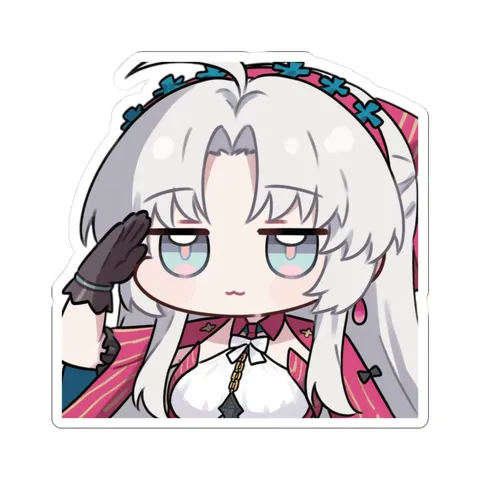 Chibi Carlotta Salute — Kiss-Cut sticker