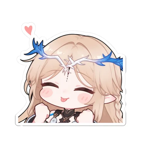 Chibi Cartethyia Heart — Kiss-Cut sticker