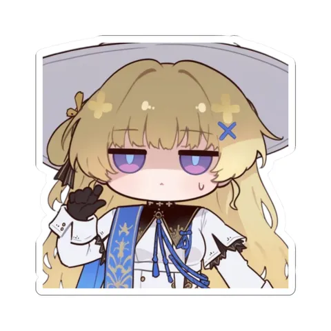 Chibi Emotionless Phoebe — Kiss-Cut sticker
