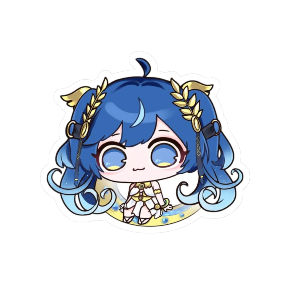Chibi Iuno Sitting On Moon