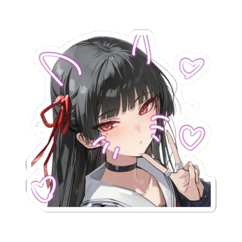 Chisa Cat Filter — Kiss-Cut sticker