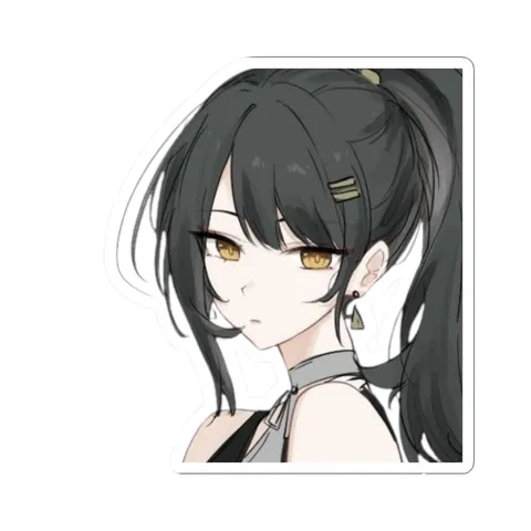 Female Rover Long Hair — Kiss-Cut sticker