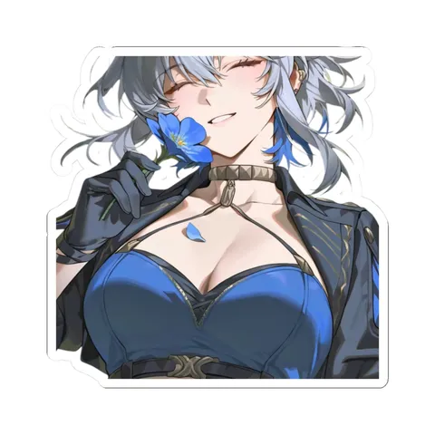 Galbrena Blue Flower — Kiss-Cut sticker