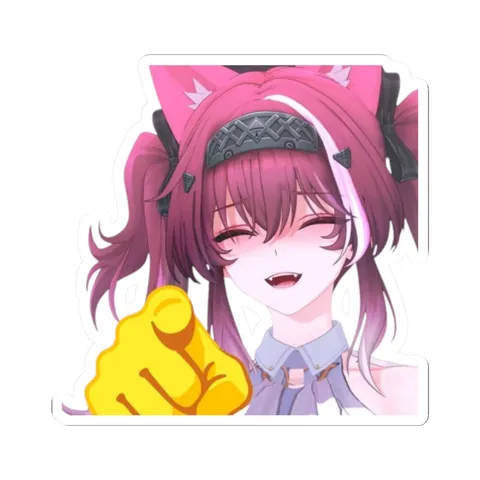 Lupa Pointing and Laughing — Kiss-Cut sticker