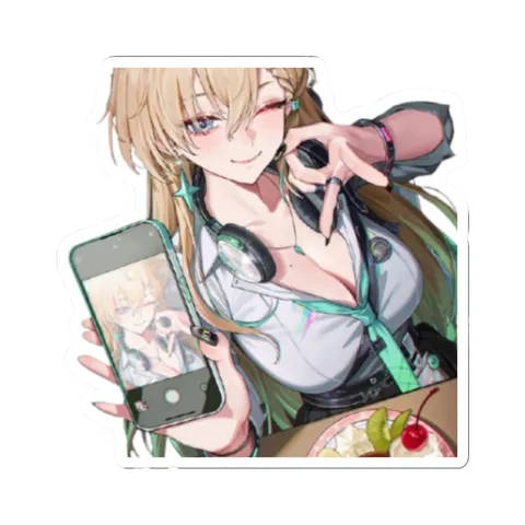 Lynae Breakfast Selfie — Kiss-Cut sticker