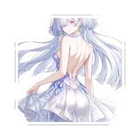 Mornye White Dress — Kiss-Cut sticker