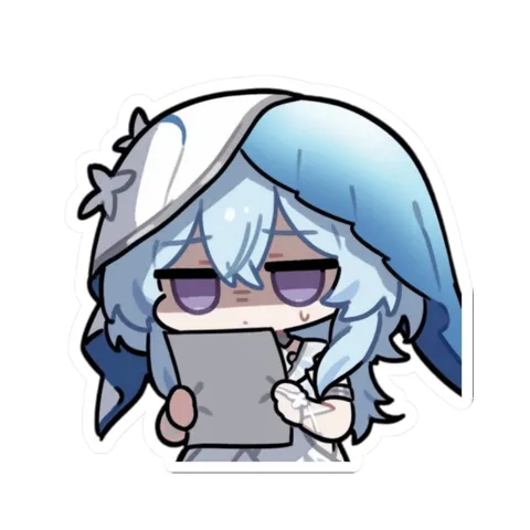 Shorekeeper Reading a Letter — Kiss-Cut sticker