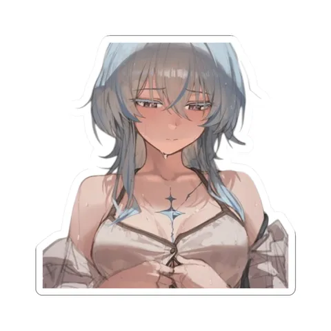 Shorekeeper Taking Off Clothes — Kiss-Cut sticker
