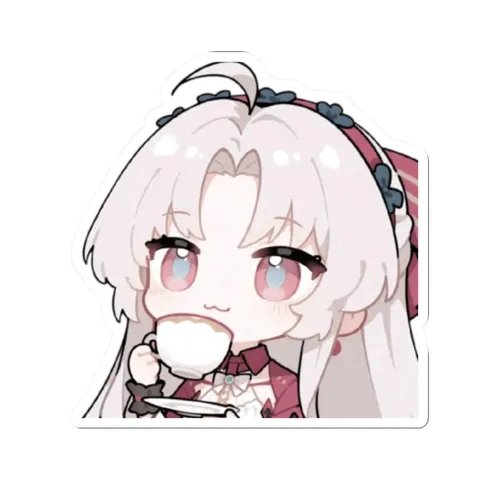 Teacup Carlotta — Kiss-Cut sticker