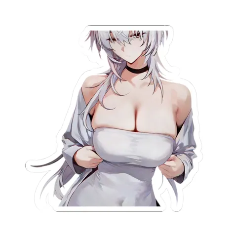 Zani White Dress — Kiss-Cut sticker