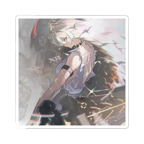 Zani White Dress Weapon — Kiss-Cut sticker