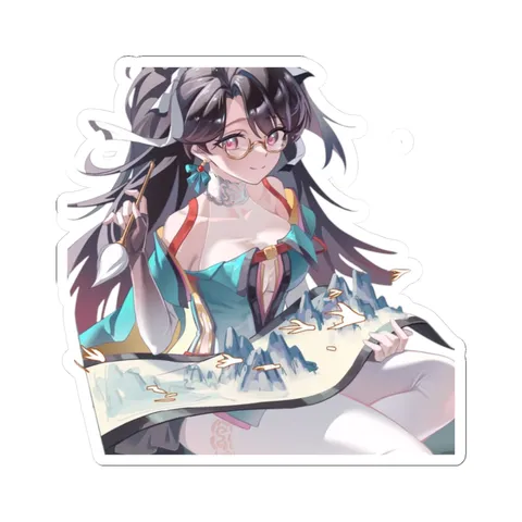Zhezhi Sitting — Kiss-Cut sticker