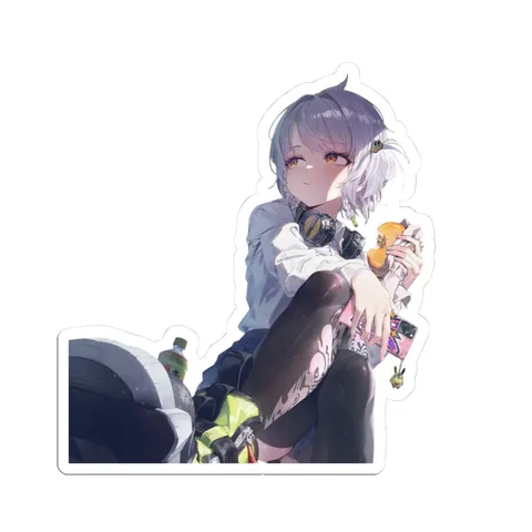 Anby Eating Burger — Sticker sticker