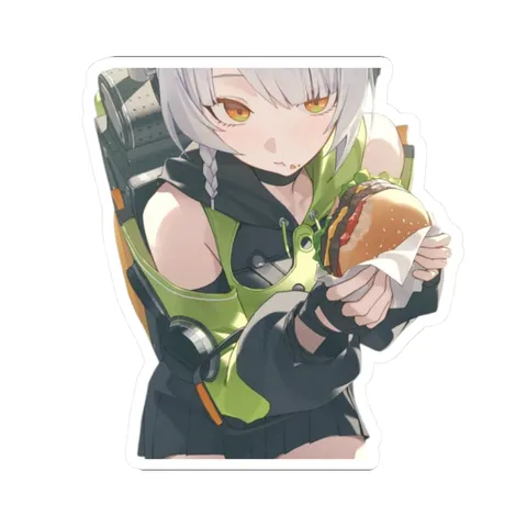 Anby Eating Burger — Sticker sticker