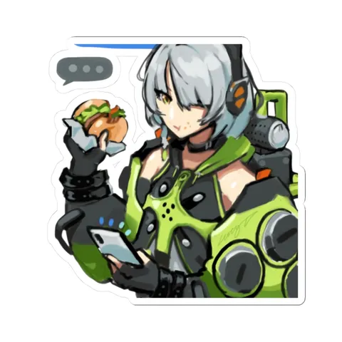 Anby Orders A Burger — Sticker sticker