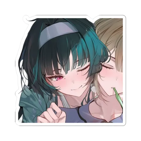 Astra Yao Behind Evelyn — Sticker sticker