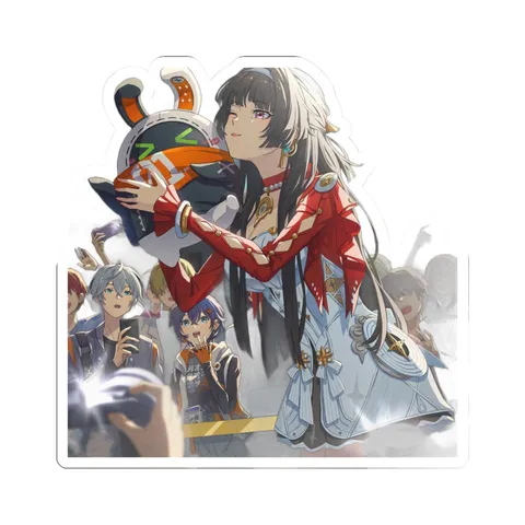 Astra Yao Holding Eous — Kiss-Cut sticker