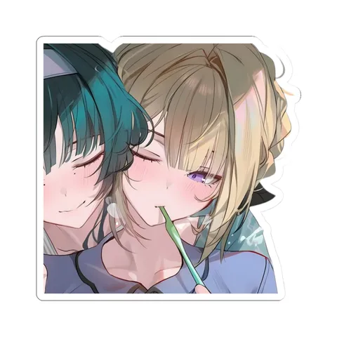 Astra Yao Hugging Evelyn — Sticker sticker