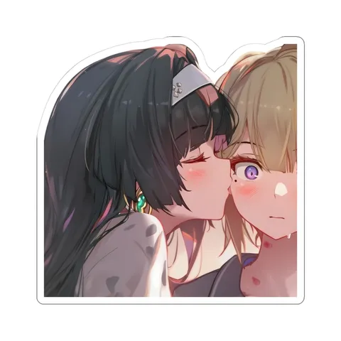 Astra Yao Kissing Evelyn — Sticker sticker