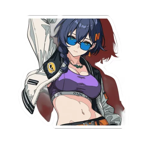 Belle Bomber Jacket Sunglasses — Sticker sticker