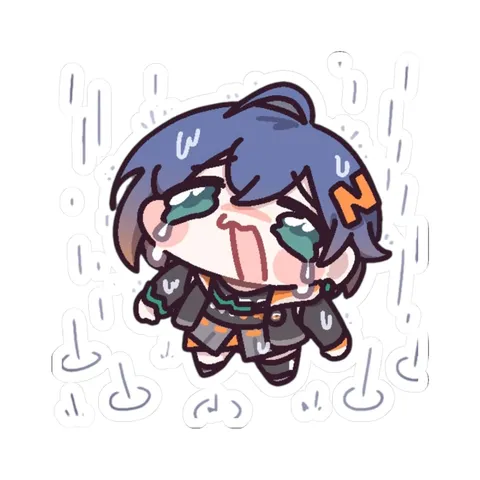 Belle Crying In The Rain — Sticker sticker