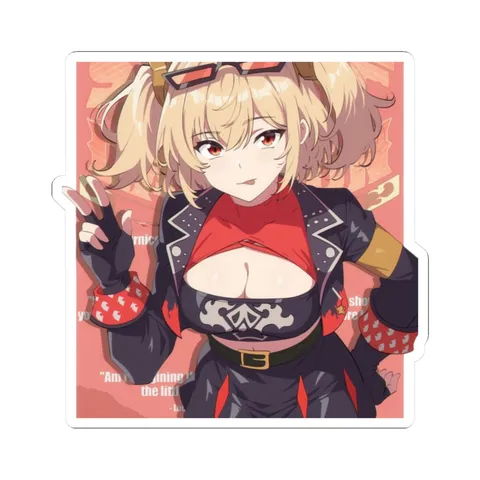 Burnice Tongue Out — Kiss-Cut sticker