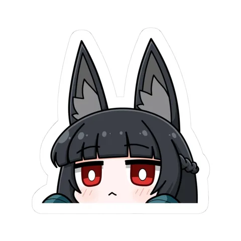 Chibi Cat Miyabi Bored — Sticker sticker