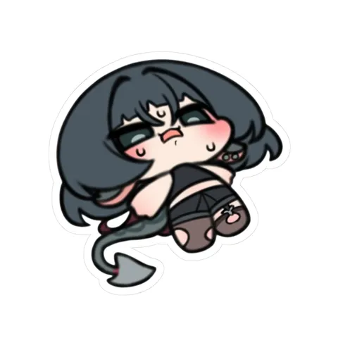 Chibi Jane Doe Overheating — Sticker sticker