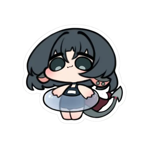 Chibi Jane Doe Swim Donut — Sticker sticker
