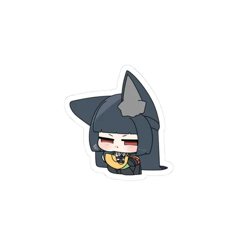 Chibi Miyabi Eating A Melon — Sticker sticker