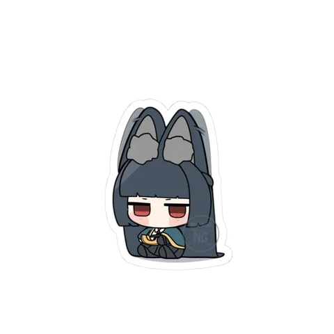 Chibi Miyabi Eating Melon — Sticker sticker