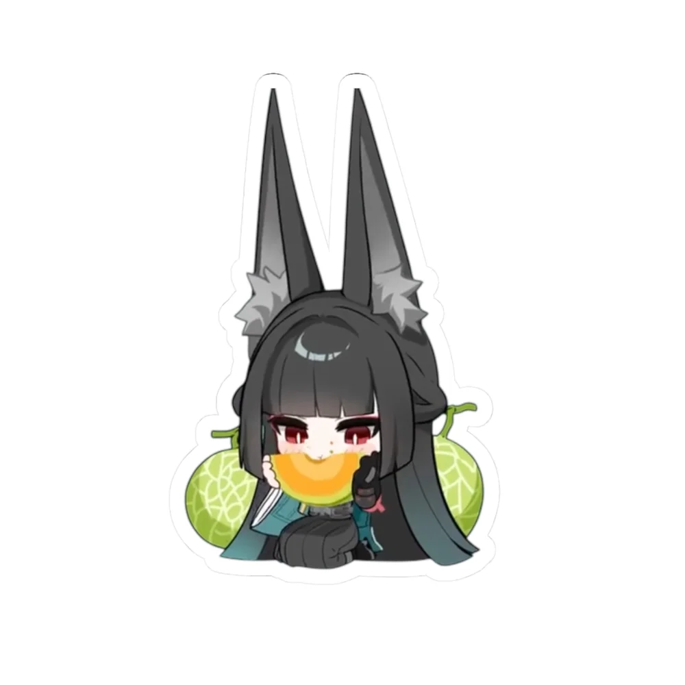 Chibi Miyabi Eating Melon