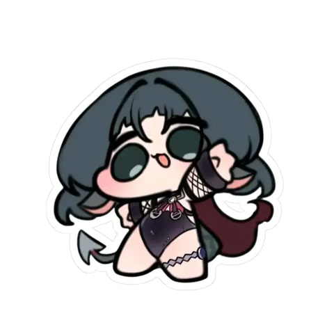 Chibi Nocturne Jane Doe — Kiss-Cut sticker