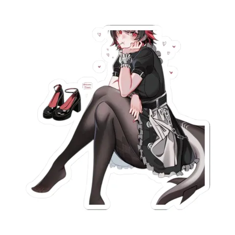 Ellen Joe Taking Off Heels — Kiss-Cut sticker