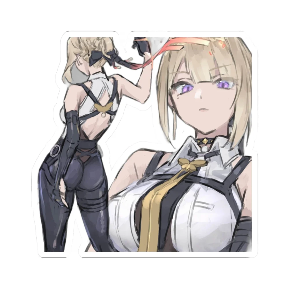 Evelyn Chevalier White Black Outfit