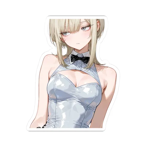 Evelyn White Bunny — Sticker sticker