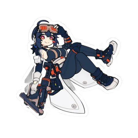 Grace Howard Holding Nail Gun — Kiss-Cut sticker